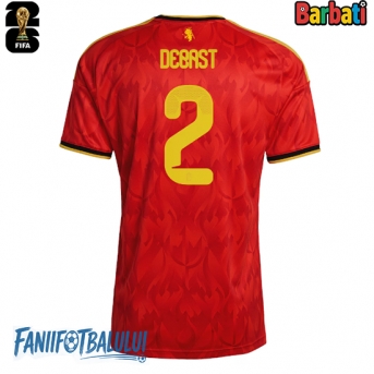 Belgia Zeno Debast #2 Tricou Fotbal Replică Mondial 2026 Barbati Acasa